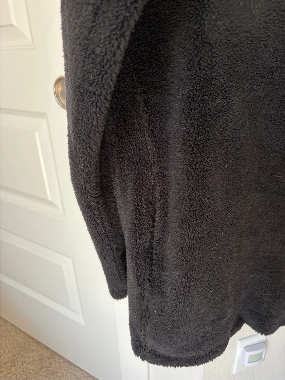 Stillwater Supply Company Cowl Neck Black Sherpa Fleece Long Pullover Size L